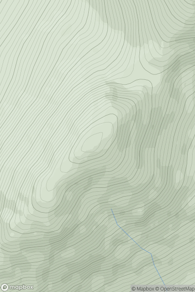 Thumbnail image for Sgurr Beag [Knoydart to Glen Kingie] showing contour plot for surrounding peak